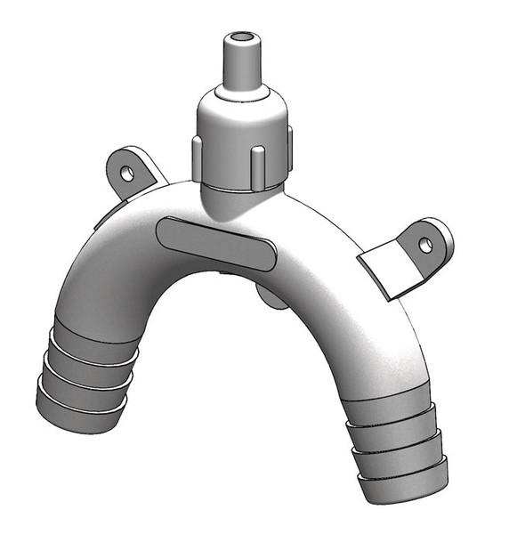 Trudesign laponestoventtiili 19 mm komposiitti valkoinen