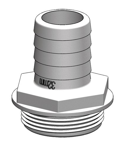 Trudesign kolmitiehana 38 mm komposiitti letkukara valkoinen