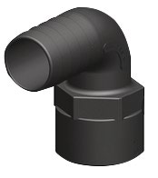 Trudesign kulmaliitin 38 mm 1 1/2" komposiitti naaras