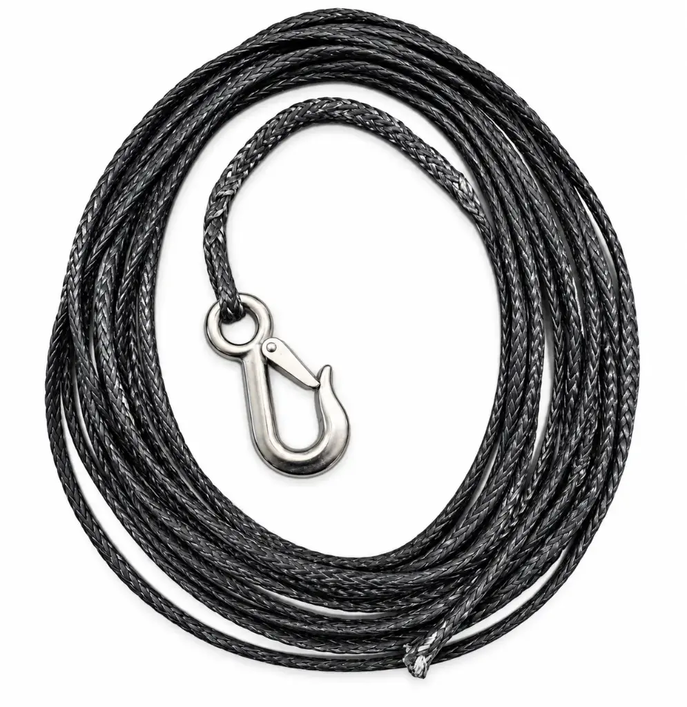 Vinssiköysi PLAM Dyneema 6mm HMPE 3770kg  10m, AISI 316 karbiinihaalla