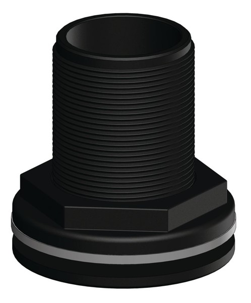 Trudesign 90418 läpivienti 1 1/2" komposiitti musta