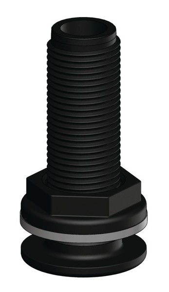 Trudesign 90424 läpivienti 1/2" komposiitti musta