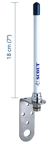 Scout KM-10 1 db VHF lasikuituantenni 0,18 m pitkä - Sisältää kaapelin ja liittimet
