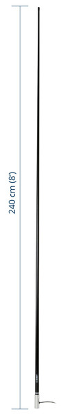 Scout KS-42 Black Edition 3 db VHF lasikuituantenni 2,4 m pitkä - Musta