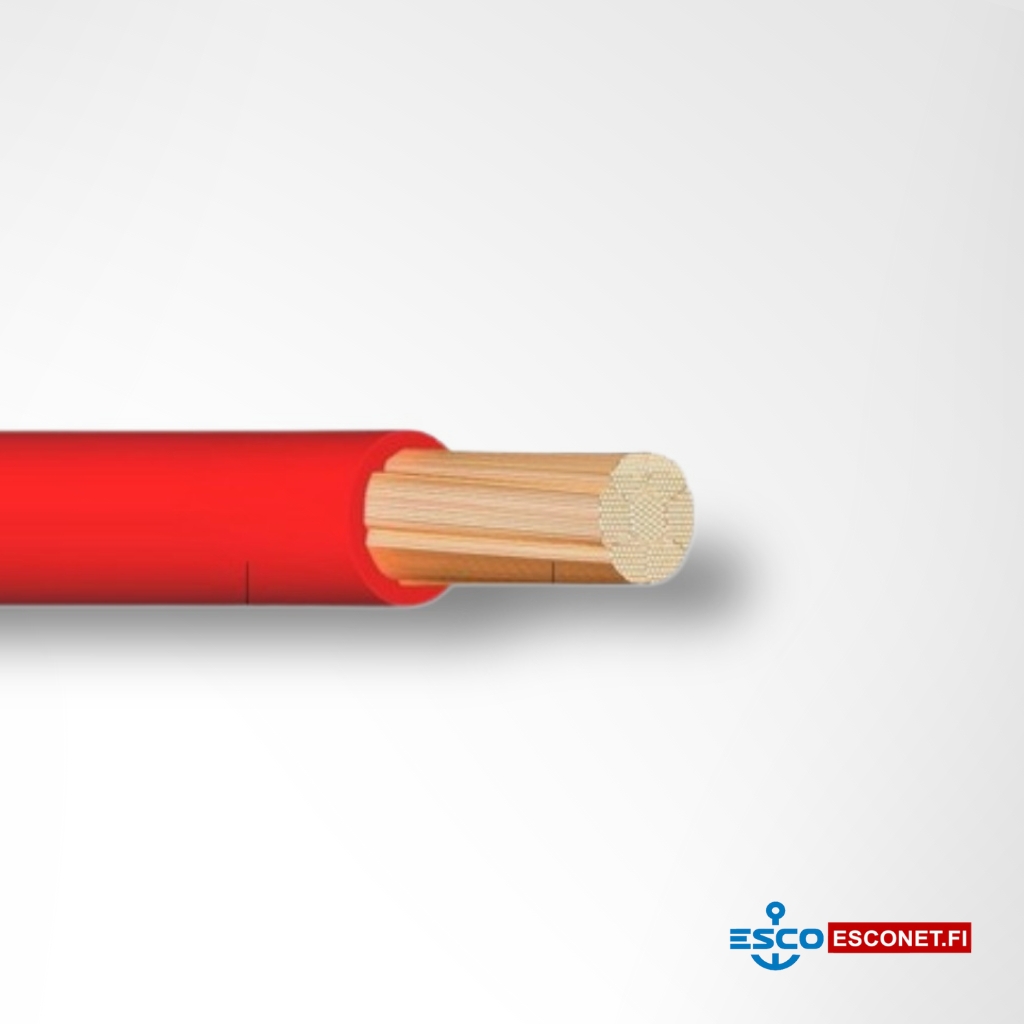 Akkukaapeli 16 mm² punainen monisäikeinen HI-FLEX 