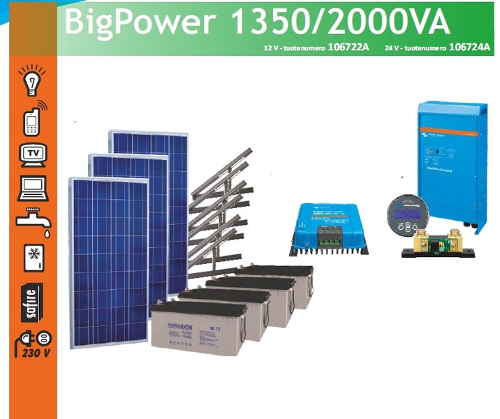 Eurosolar Big Power 1350/2000VA  aurinkovoimala