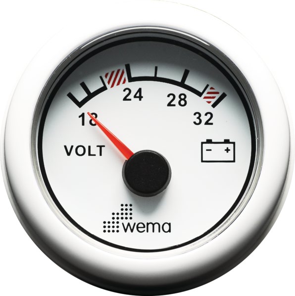WEMA Volttimittari 24V analoginen