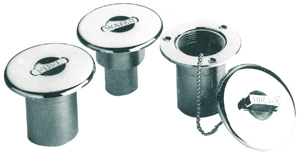 Kansiruuvike, "FUEL" 38mm Kromattu messink