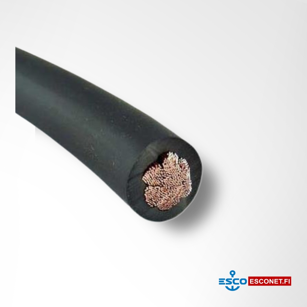 Akkukaapeli 50 mm² musta monisäikeinen HI-FLEX 