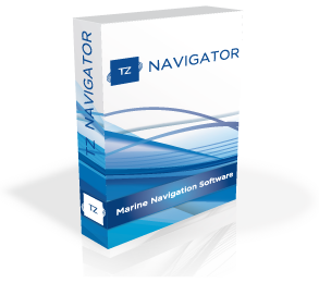 TimeZero TZ-Navigator V5 , navigointiohjelma WIDE kartalla
