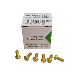 [VEN0947553102] Johnson Pump 09-47553-102 ruuvisarja, 6kpl. 8-32 UNC x 10, messinki