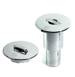 [9511040011] Kansiruuvike "DIESEL" 38mm, Kromattu messinki,