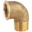 Kulmakappale SK-UK kierteillä 90 3/8' CR-messinki