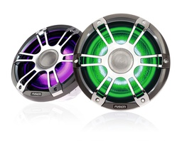 [010-02433-11] Fusion 7.7 tuumanMarine Signature V3 2-tie kaiutin kromi Sports LED grilli
