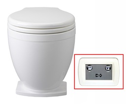 [86-585001012] Jabsco sähköinen vesi WC Lite Flush 12V Käyttökytkimellä
