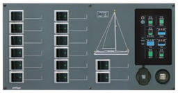 [020022882] Philippi sähkötaulu STV 288-2p 14kpl 10A kaksinapainen sulake PSL monitori ja USB latauspistokkeet
