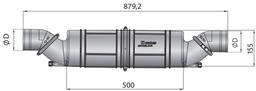 [NLPH60] VETUS vesilukko/äänenvaimennin-yhdistelmä NLPH liitäntä 60 mm