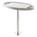 V-Quipment Soikea pöytä, 76 x 45 cm, irroitettavalla jalalla, korkeus 68 cm