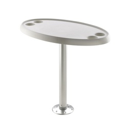 [PTTF68] V-Quipment Soikea pöytä, 76 x 45 cm, kiinteällä jalalla, korkeus 68 cm