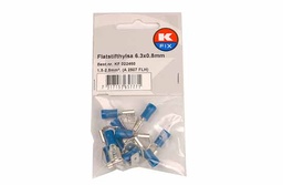 [KF 022460] K-Fix Abiko Laattajakaja 6.3x0.8mm sin., 10kpl/pakk. (A 2507 FLH)