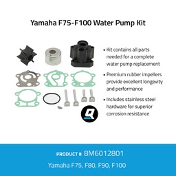[17201007] Quicksilver  8M6012801 vesipumpun huoltosarja,  Yamaha F75-F100