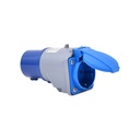 CEE Caravan adapteri 16A IP44 CEE-> Schuko