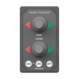 [8940 G] Side-Power Dual joystickpaneeli - 12/24V keula + peräpotkuri harmaa