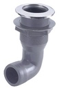Läpivienti 90° kulma 38mm musta nailon RST rengas