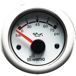 [21352027] WEMA Painemittari 25 BAR valkoinen