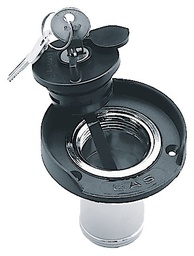 [9511041070] Kansiruuvike, "GAS" lukittava 38mm Kromattu messinki, muovikorkki