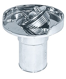 [9511040014] Kansiruuvike "FUEL" 38mm Kromattu messinki