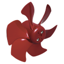 VETUS 6-lapainen potkuri, halkaisija Ø 125 mm., 45 kgf keulapotkureille